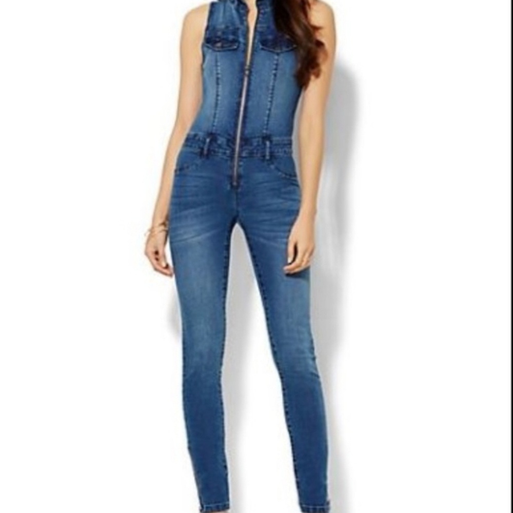 New York & Co Denim jumper